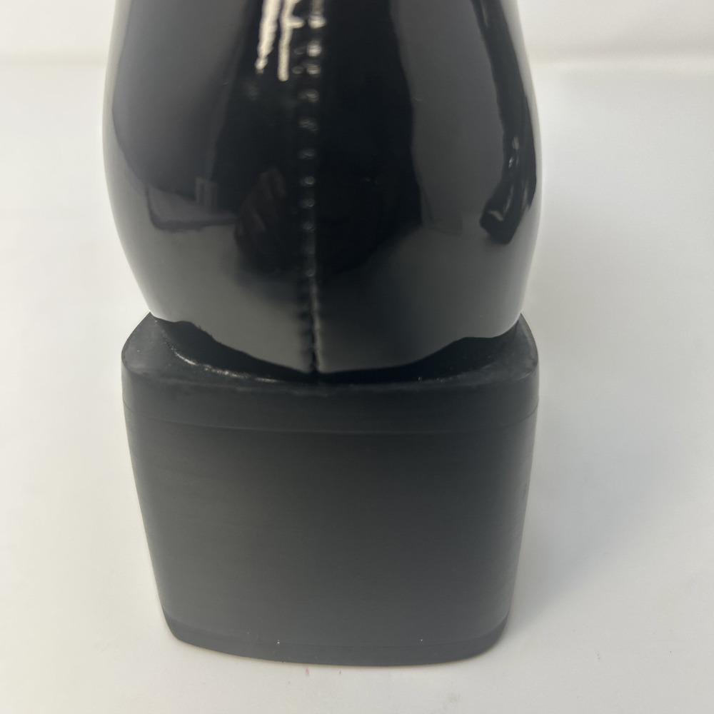 Castamere Womens Patent Leather Ankle Boots Square Toe Lace Up Size 9M NIB Black - Picture 14 of 16